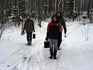 Лыжный поход: пл. Кузяево - ур. Троице-Чижи - р. Слогавка - пл. 55 км
